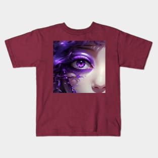 Closeup of a purple eye Kids T-Shirt